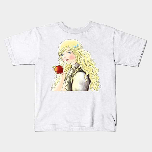 Swiss Miss Tammy and a Red Apple Kids T-Shirt by reynoldjay